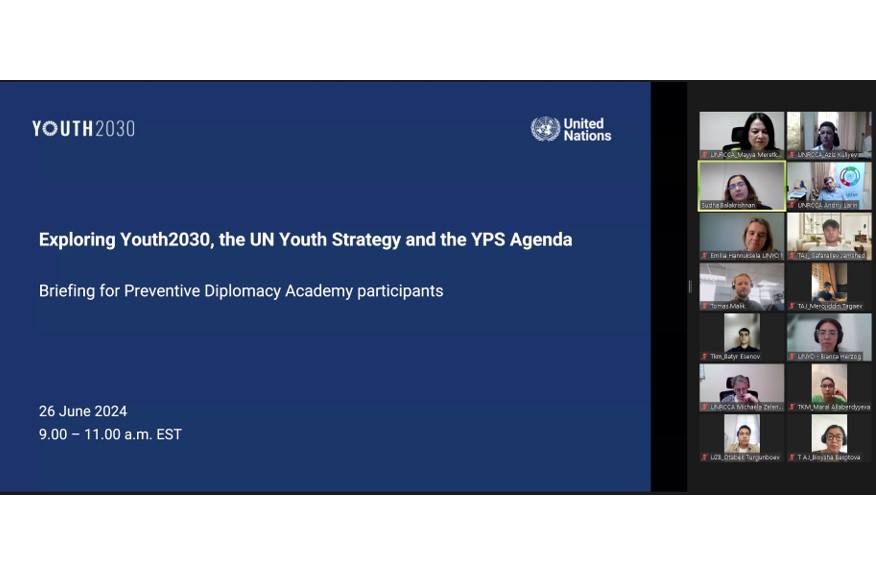 YOUTH 2030 - A STRATEGIC FRAMEWORK FOR YOUTH ENGAGEMENT | UNRCCA