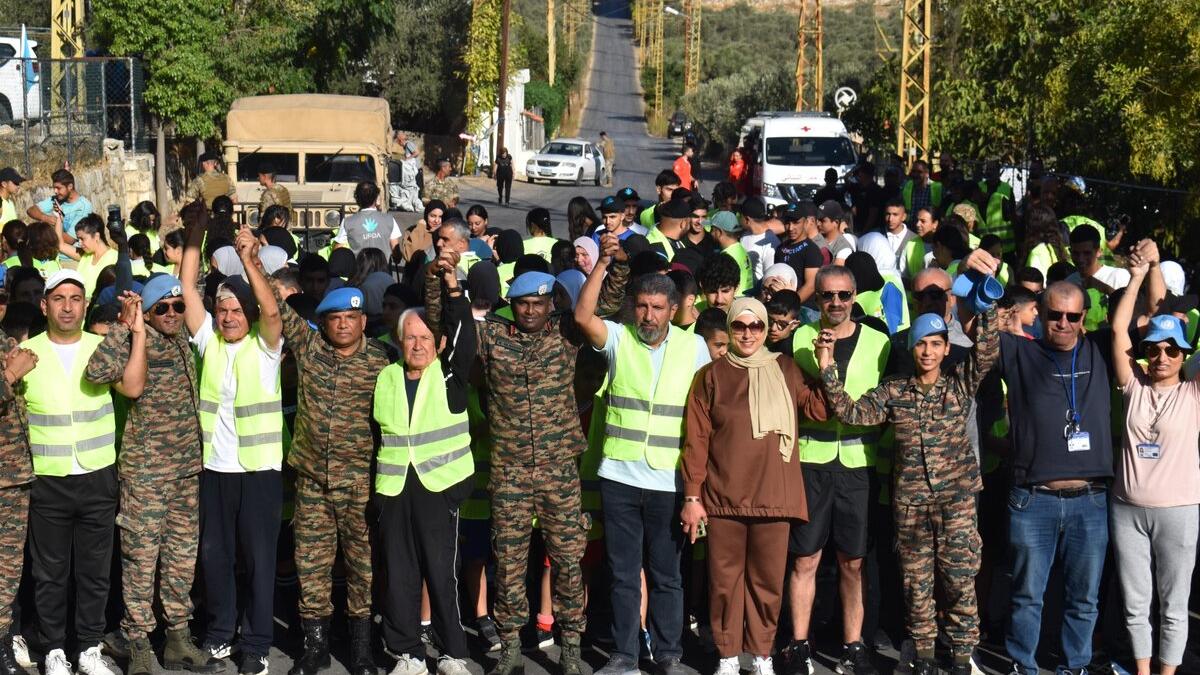 peacekeepers lead “Walk for Peace” in South Lebanon