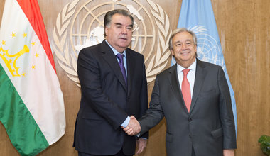 President of the Republic of Tajikistan, Emomali Rahmon, and Secretary-Genera