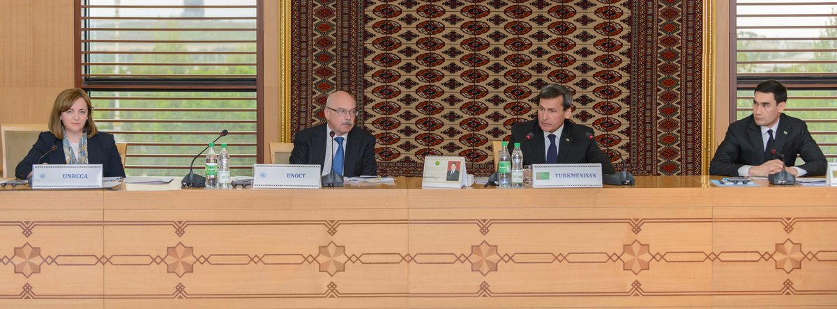 USG V. Voronkov, SRSG N. Gherman and DPM of Turkmenistan R. Meredov