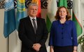 UN Assistant Secretary-General for Political Affairs Miroslav Jenca and newly appointed Special Representative of the Secretary General for Central Asia and Head of UNRCCA Natalia Gherman visit Turkmenistan