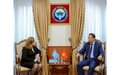SRSG NATALIA GHERMAN MEETS WITH MINISTER OF FOREIGN AFFAIRS OF THE KYRGYZ REPUBLIC RUSLAN KAZAKBAEV