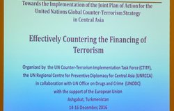 Effectively Countering the Financing of Terrorism, Ashgabat, 14-16 December 2016
